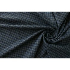 Ткань сине-голубая фланель в клетку виши Corneliani