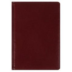 Ежедневник недатированный А5+, 136 листов Sidney Nebraska, твёрдая обложка, искусственная кожа, золотой срез, бордовый Альт