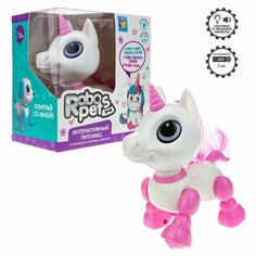 Интерактивная игрушка Robo Pets Робо-единорог розовый Т18761