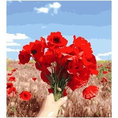 Картина по номерам Прогулка по маковому полю 40х50 см Hobby Home