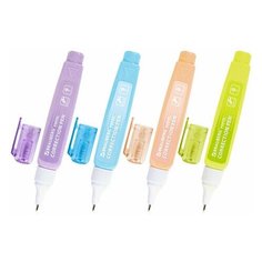 Ручка-корректор в пастельном корпусе BRAUBERG PASTEL 9 мл металлический наконечник ассорти, 12 шт