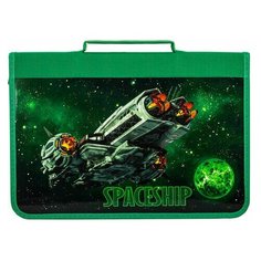 Папка для труда на молнии BRAUBERG А4 с ручкой 1 отделение органайзер "Galaxy", 2 шт