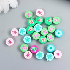 Бусины для творчества PVC "Бабочки и цветочки" набор 25 шт 0,5х0,9х0,9 см Арт Узор