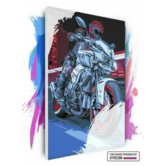 Картина по номерам на холсте Yamaha MT-10, 100 х 150 см Красиво Красим