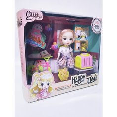 Кукла шарнирная Happy Time с аксессуарами