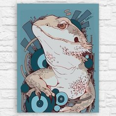 Картина по номерам на холсте животные милая рептилия - 12350 В 30x40