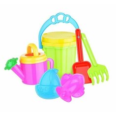 Песочный набор Stellar (ведро, лопатка, грабли, лейка, 2 формочки) №108 01808 Стеллар