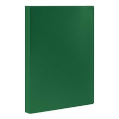 Папка файловая 20 вкладышей Staff (А4, пластик, 500мкм) зеленая (225695), 5шт.