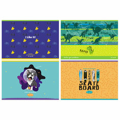 Альбом для рисования А4, 16л BG "World of boys" (100 г/кв. м, скрепка, эконом) (АР4ск16 11808), 4шт. (344701) BG®