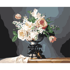 Картина по номерам Цветы на стену Палитра забав