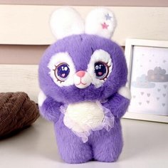 Мягкая игрушка Заяц , 27 см, цвет фиолетовый Denco Store