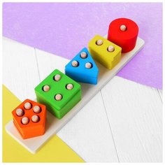 Пирамидка логическая Цвет и форма Нет бренда