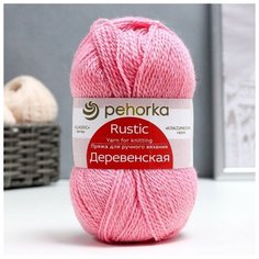 Пряжа "Деревенская" 100% шерсть 250м/100гр (125-камелия) Пехорка