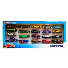 Набор маленьких гоночных машинок, 20 шт. в наборе, машинки металлические Нет бренда