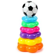 Пирамидка «Футбольный мяч», 6 колец Noname