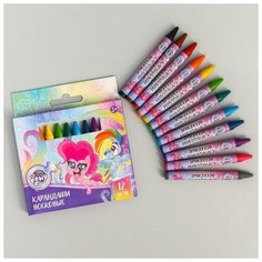 Восковые карандаши My Little Pony, набор 12 цветов, высота - 8см, диаметр - 0,8 см Hasbro