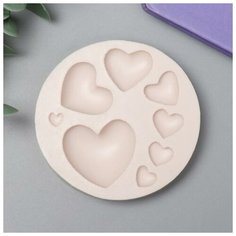 Молд силикон "Сердечки" 8 предметов Noname