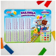 Коврик для лепки «Таблица умножения», формат A4 Школа талантов