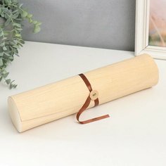 Шкатулка дерево под роспись тубус "Тонкий лист" 34х8х8 см