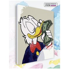 Картина по номерам Дональд Дак и деньги, 30 х 40 см