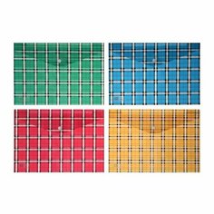 Папка-конверт на кнопке формат А4 150 мкр микс Клетка Calligrata