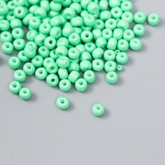 Бисер стекло , размер №6, Серо-зелёный 15 грамм , для рукоделия, плетения, вышивания Нет бренда