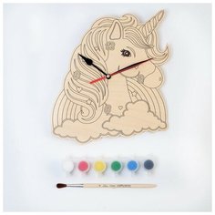Часы-раскраска настенные "Единорог"