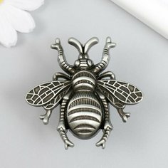Ручка для шкатулки металл "Пчела" состаренное серебро 5,6х5,9х2,9 см Made in China