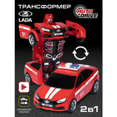 Машинка фрикционная LADA Vesta- трансформер 2в1 ТМ AUTODRIVE, машинка-робот, JB0404770