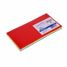 Конверт С65 114 х 229 мм, цветной, без подсказа, без окна, отрывная лента, 120 г/м2, цвета: кремовый, жёлтый, красный, голубой, зелёный, микс Курт