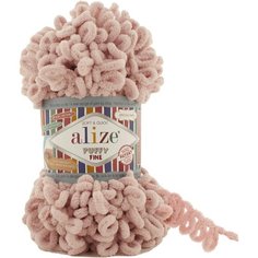 Пряжа Alize Puffy fine пудра (161), 100%микрополиэстер, 14,5м, 100г, 3шт