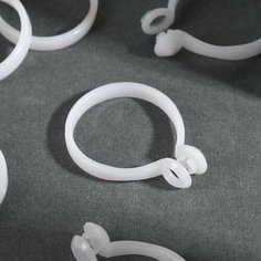 Кольцо для карниза, d 34/40 мм, 10 шт, цвет белый Made in China