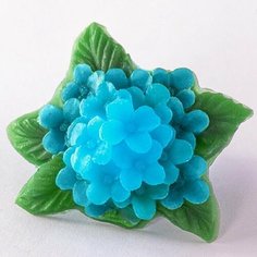 Силиконовая форма для мыла Гортензия 2D, для свечей гипса 1шт 5 х 4 х 1,5 см Нет бренда
