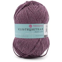 Пряжа для вязания Пехорка Мультицветная 50гр. 180м. (35% хлопок. 65% полиэстер) (525 светлая слива), 5 мотков