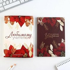 Ежедневник в подарочной коробке, А5, 80 листов, твердая обложка «Любимому учителю» Art Fox