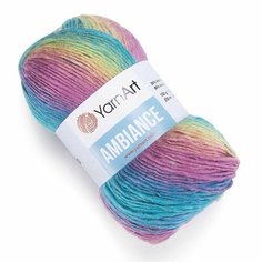 Пряжа YARNART Ambiance (YarnArt), изумруд-розов-зелен - 162, 20% шерсть, 80% акрил, 5 мотков, 100 г, 250 м.