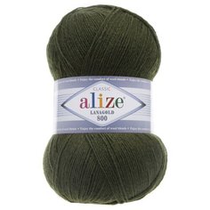 Пряжа Alize Lanagold 800 (Ланаголд) 29 хаки 49% шерсть, 51% акрил 100г 800м 2шт