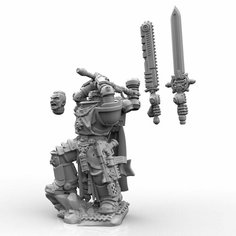 Фигурка космодесантник кастелян Чёрный храмовник для настольной игры Warhammer 40к размер 40мм Red Pilgrim