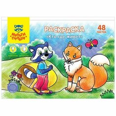 Раскраска, А5 «Кто где живёт», 48 л Мульти пульти