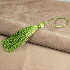 Кисть декоративная 8 см зеленая для творчества / Кисти для штор и подушек 5 штук Из Копаневки