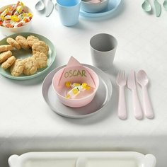Набор детской посуды IKEA, 6 предметов, лимонный ИКЕА