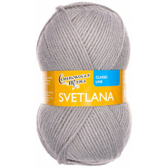 Пряжа Семеновская Svetlana (Светлана ПШ) светло-серый (7), 50%шерсть/50%акрил, 250м, 100г, 2шт