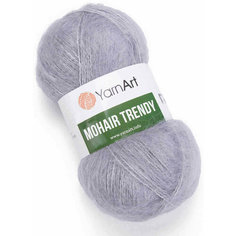 Пряжа Yarnart Mohair Trendy серый (113), 50%мохер/50%акрил, 220м, 100г, 3шт