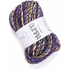 Пряжа Yarnart Olimpia карамель-серый-фиолетовый (1412), 20%шерсть/80% акрил, 100м, 100г, 3шт