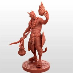 Dnd миниатюры / Тифлинг Колдун / Дьявол / Демон / Tiefling Warlok/ игровая фигурка для раскрашивания / высота 52мм, база 28мм Portal Goblin Studio