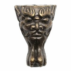 Ножка для шкатулки Голова 0010905 бронзовый цвет 38х29 мм, цена за 1 шт. Поделки.рф