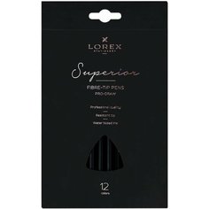 Фломастеры Lorex Pro-Draw Superior классические утолщенные 12 цветов двухсторонние х3шт