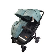 Коляска для двойни LUXMOM T11 (зеленый) ПА нет бренда