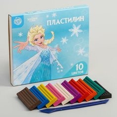 Пластилин 10 цветов 150 г "Эльза", Холодное сердце Нет бренда