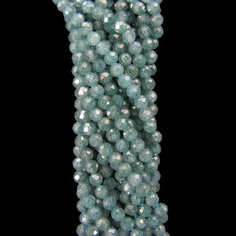 Фианит с огранкой Kyanite 3 мм (нить 12 см) бусины, камни для рукоделия Нестандарт